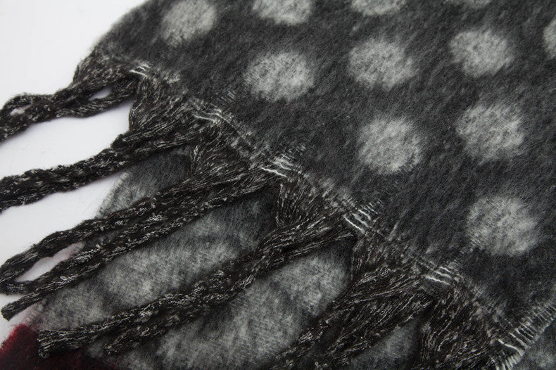 Contrast Color Print Tassel Scarves