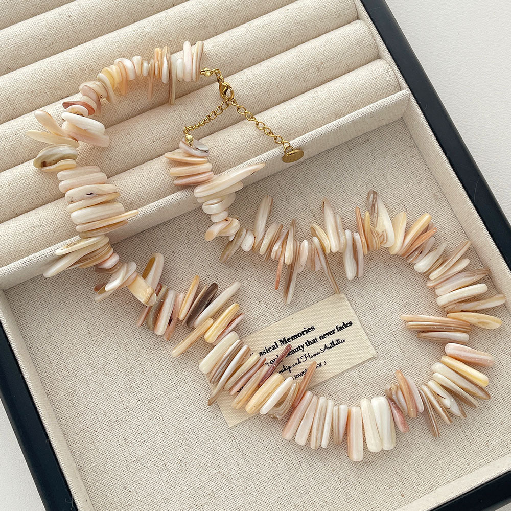 Fashion Irregular Shell Choker Beaded Necklace