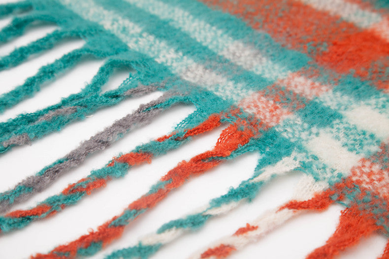 Tassel Plaid Vintage Scarves