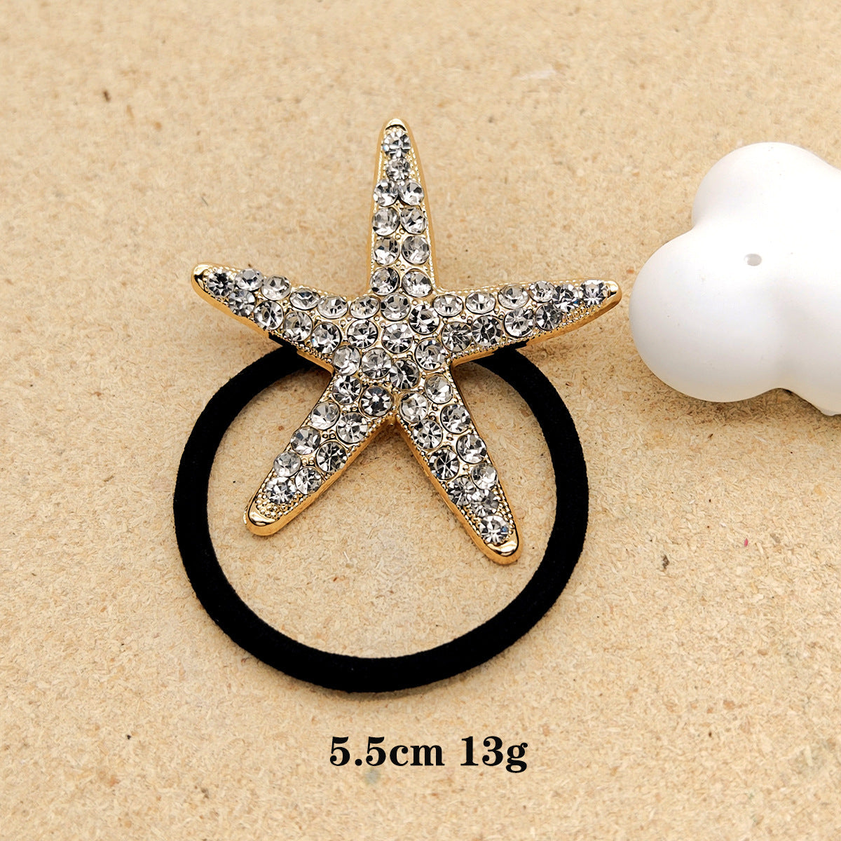 Trendy Rhinestone Starfish Ponytail Hair Tie