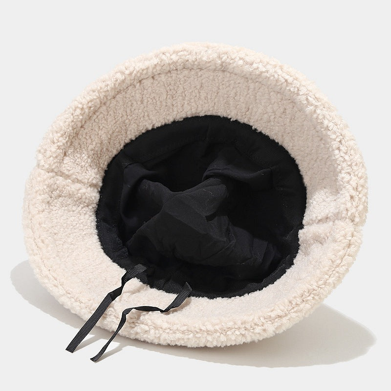 Winter Simple Solid Color Warm Bucket Hat
