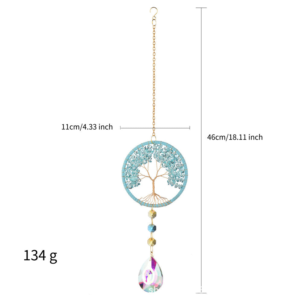 Tree Colorful Stone Crystal Home Hangings