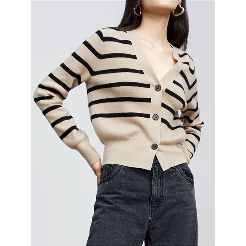 Striped Knit Cardigan