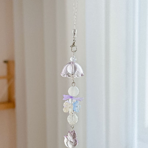 Cute Flower Beaded Keychain Bag Charm