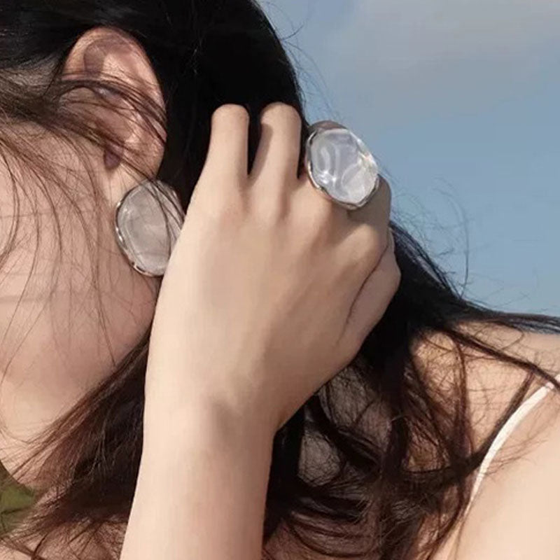 Minimalist Irregular Stone Stud Earrings