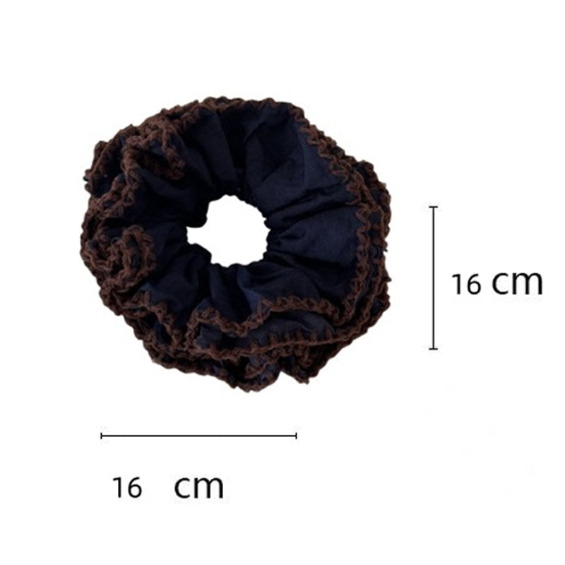 Elegant Yarn Trim Scrunchies Hair Tie