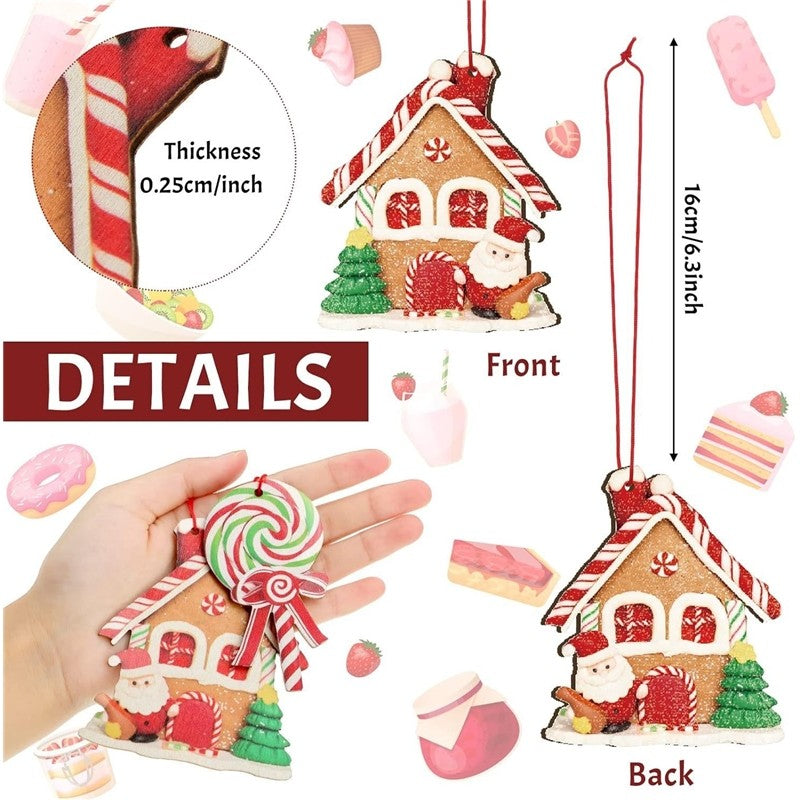 12 Wooden Christmas Ornaments