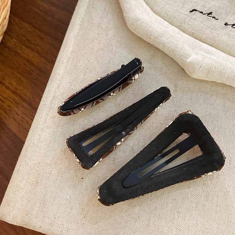 Color Block Geometric Plaid Hair Clip