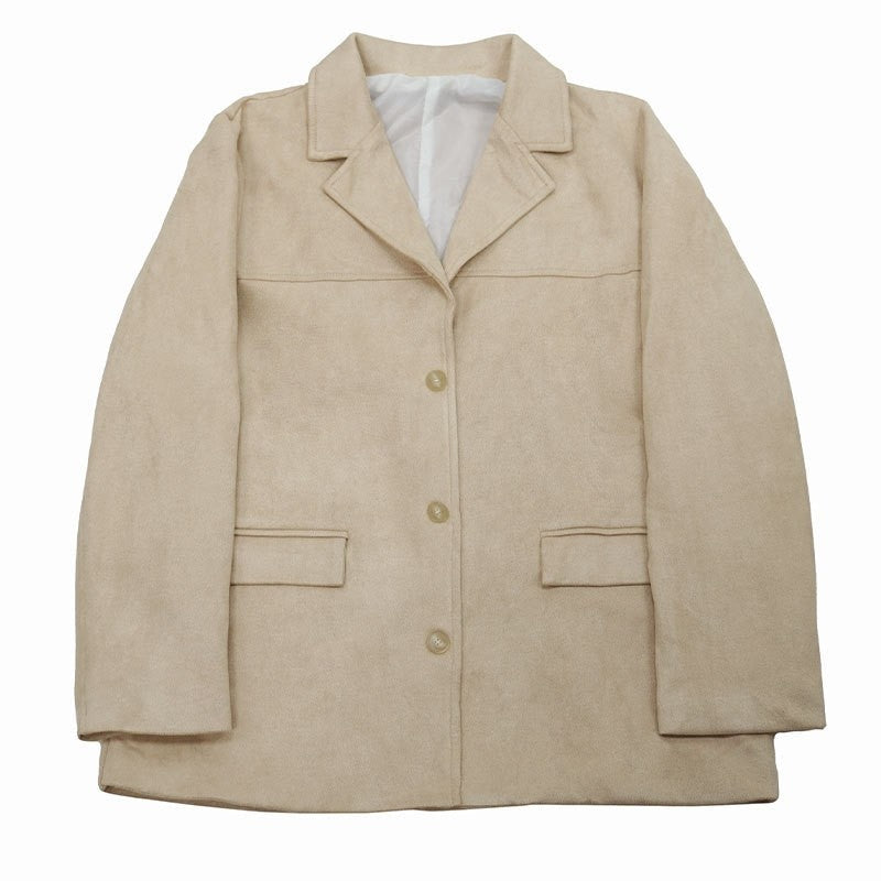 Vintage Loose Fit Long Sleeve Blazer Jacket Coat
