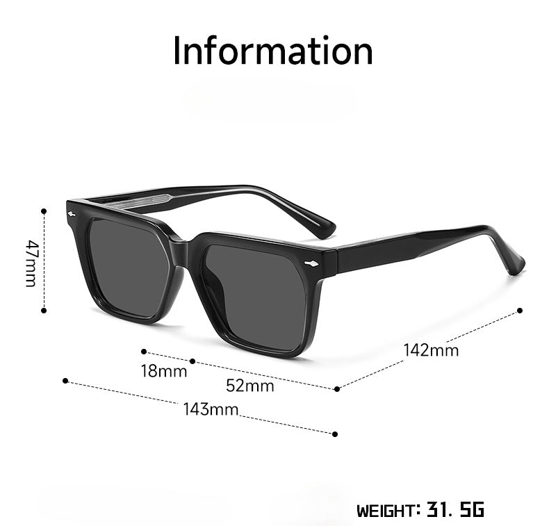 Square Large Frame Polarized Sunglasses