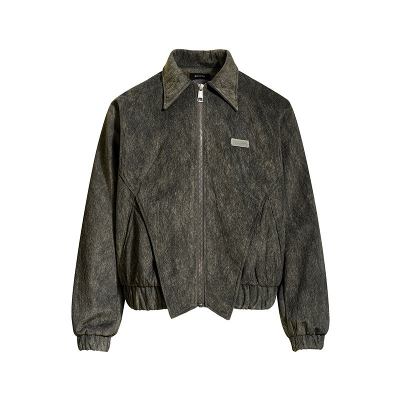Vintage Style Suede Leather Jacket