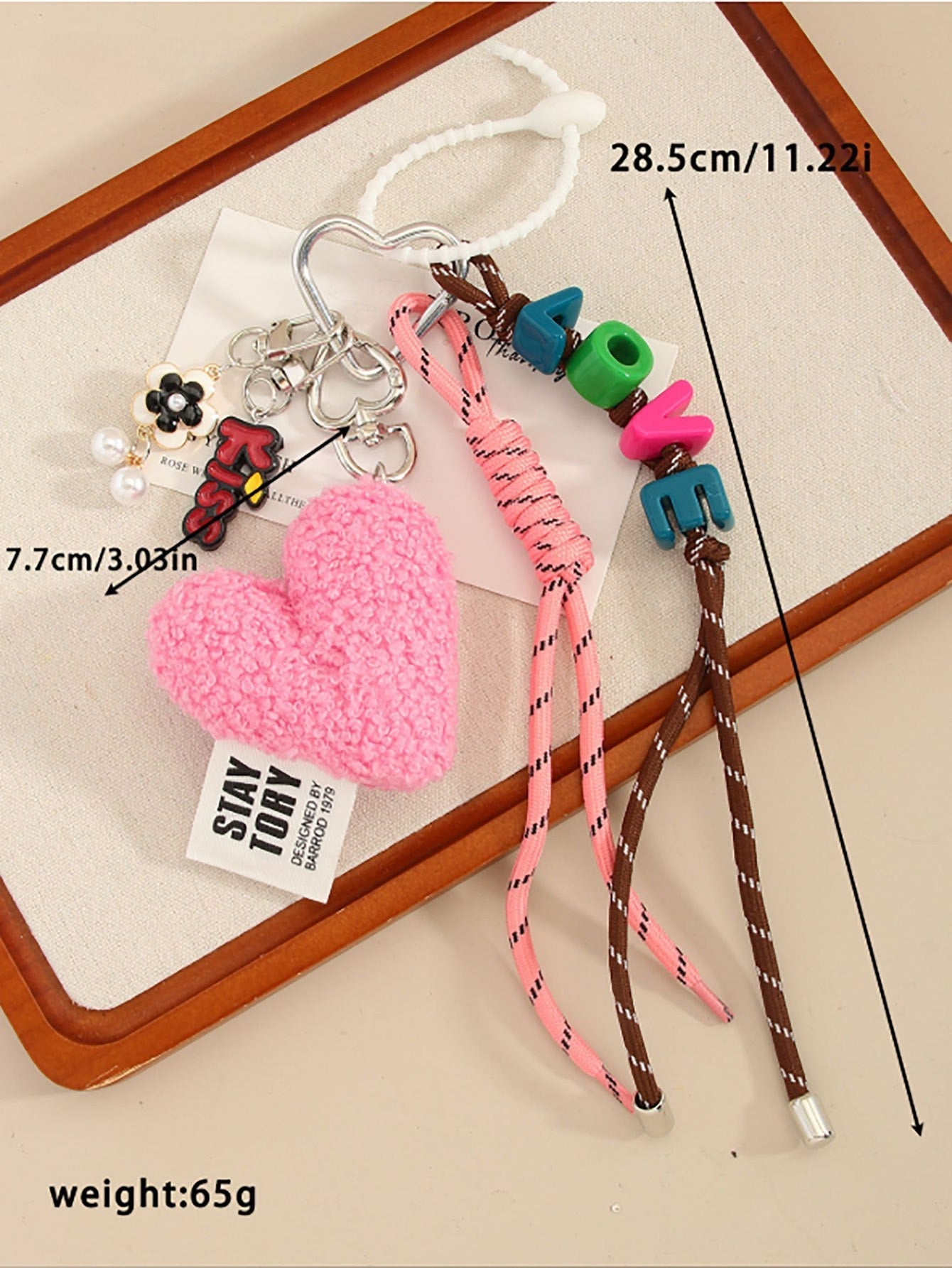 Plush Love Letter Keychain Bag Charms