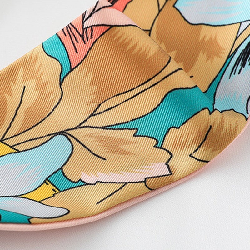 Imitation Silk Print Long Elegant Scarf