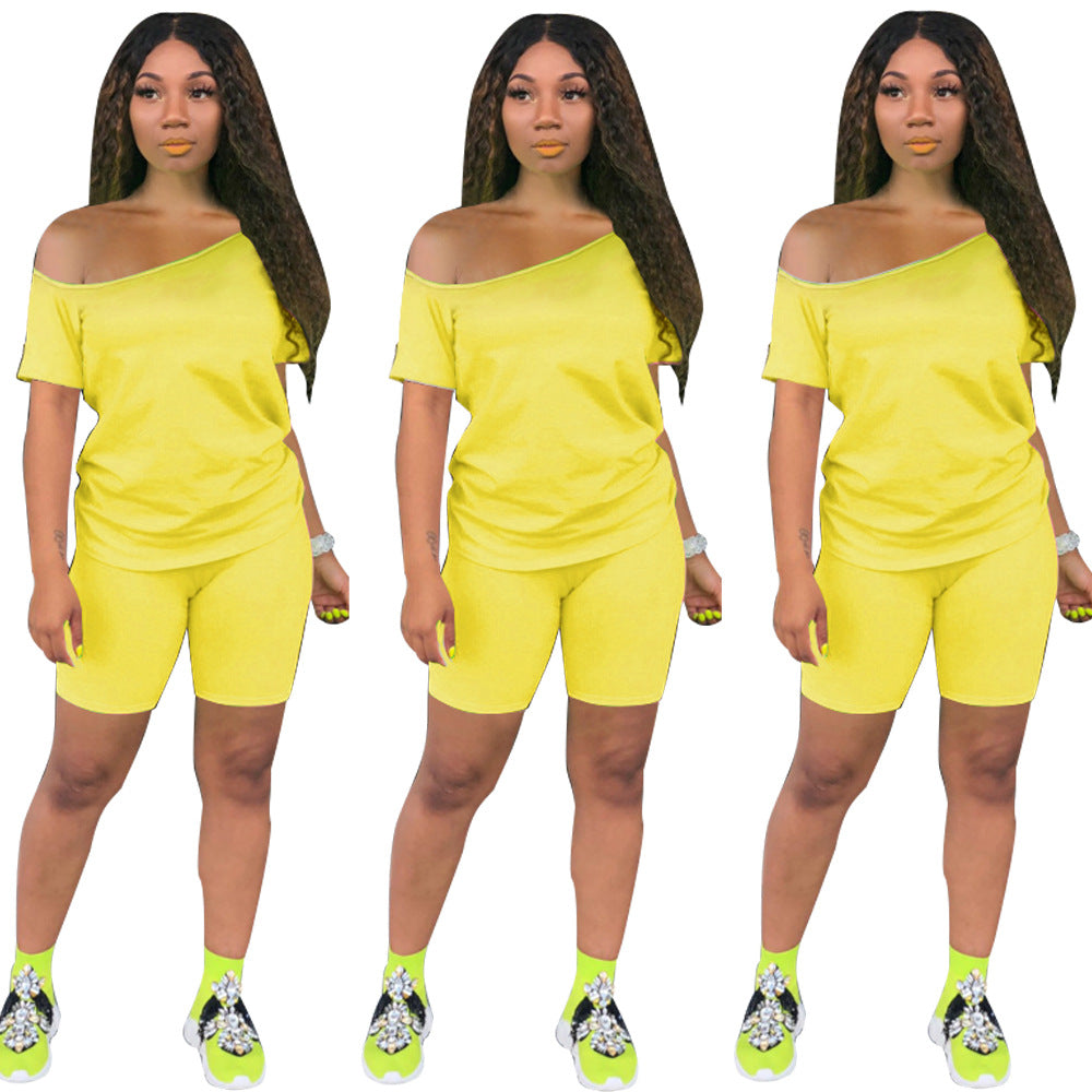 Women Casual Fashion Cotton Printed Two-Piece Set
