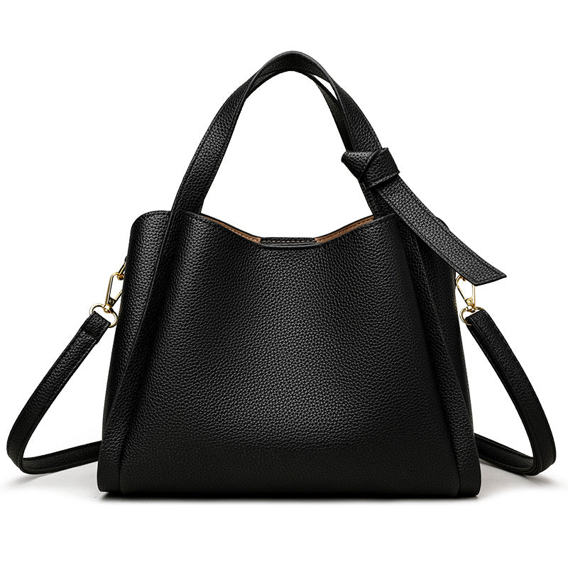 Soft Pu Leather Women Tote Bag with Horizontal Shape