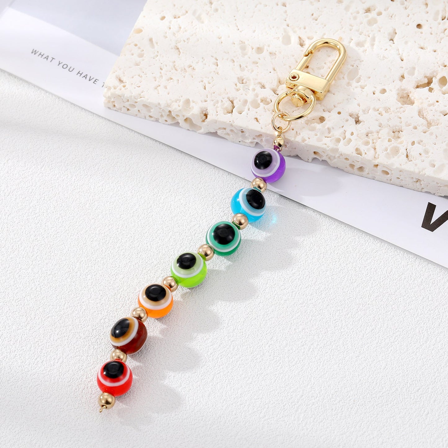 Women Fashion Creative Devil Eye Pendant Keychain
