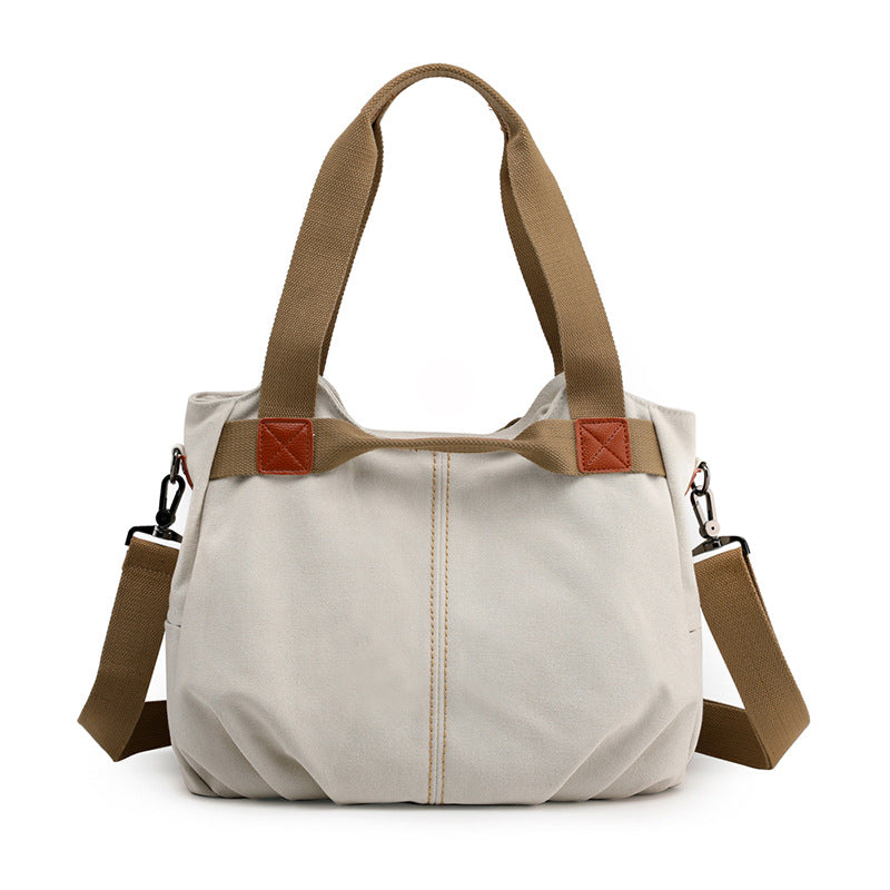 Vintage Casual Women Canvas Commuter Handbag
