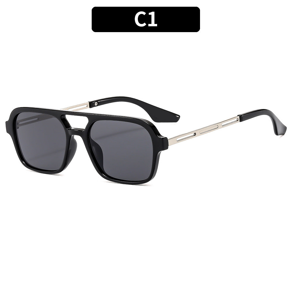 Gafas de sol estilo aviador retro de doble haz