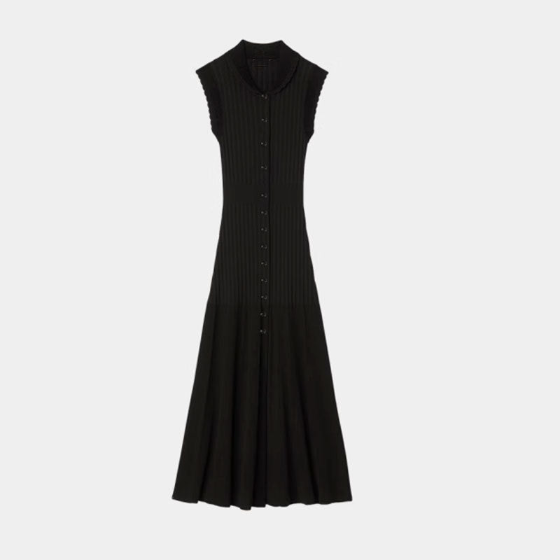 Women Fashion Chic Solid Color Knitted Dress