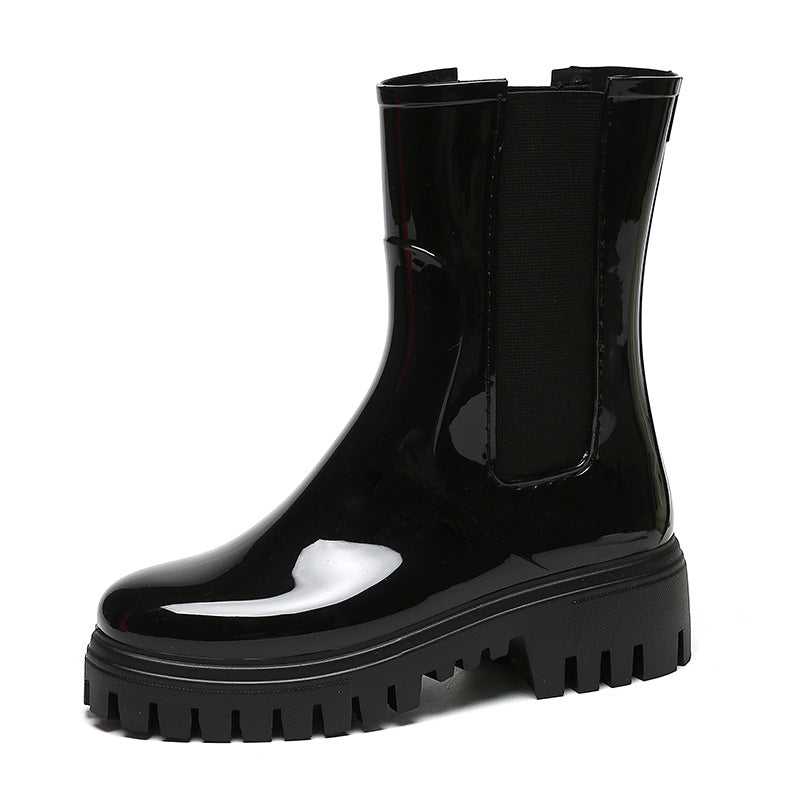 Botas de lluvia con plataforma de moda para mujer