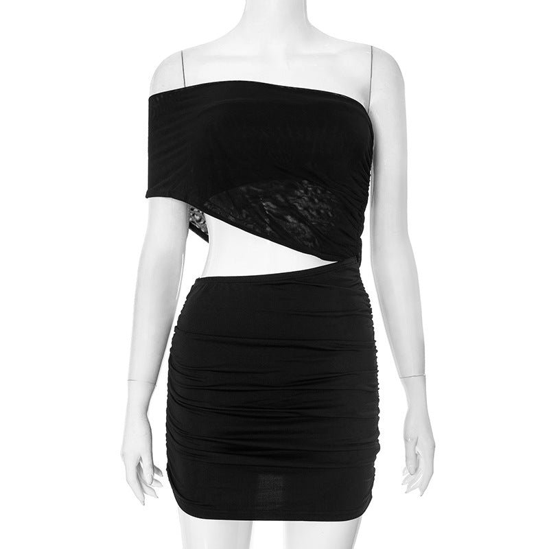 Sexy Women Off-Shoulder Cut Out Mini Dress