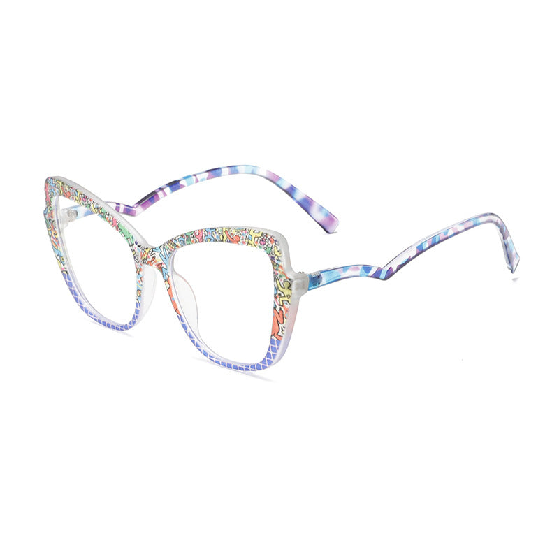 Marco de cristal de moda para mujer multicolor