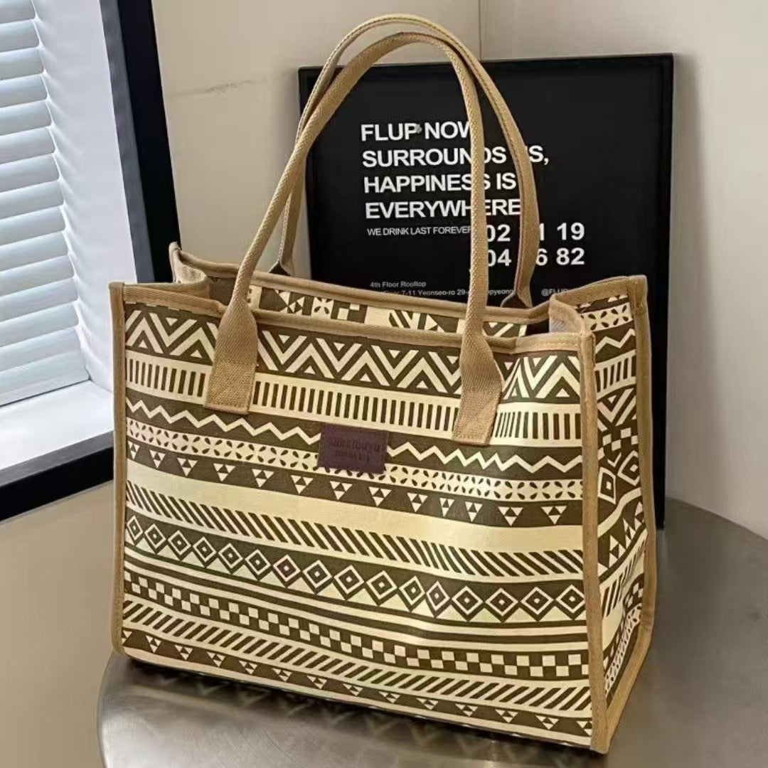 Women Fashion Casual Geometric Pattern Tote Bag