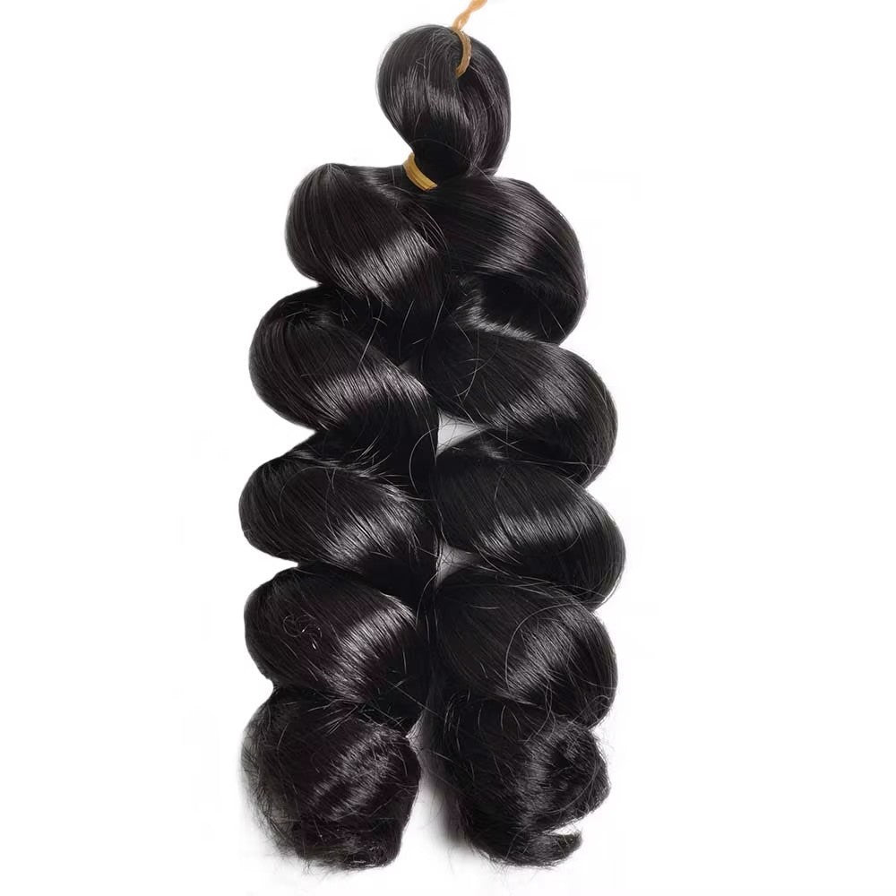 Extensión de rizos sueltos en espiral de cabello de ganchillo africano