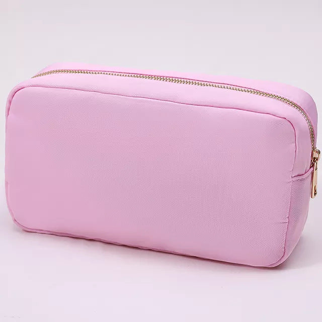 Bolsa de cosméticos de nailon de color sólido para ropa sucia portátil