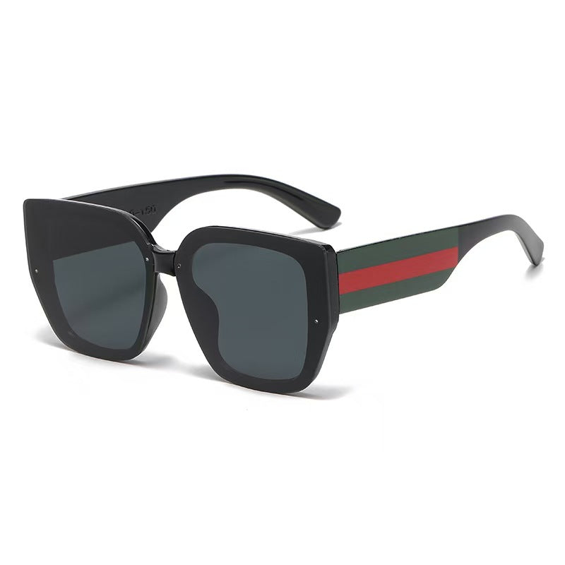 Gafas de sol grandes con montura poligonal retro para mujer: gafas de sol de gran tamaño a la moda