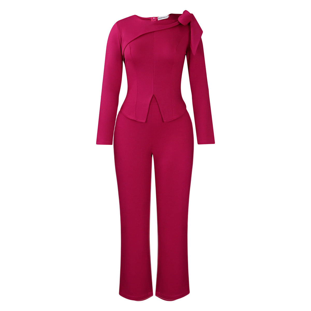 Women Fashion Elegant Solid Color Long Sleeve Set