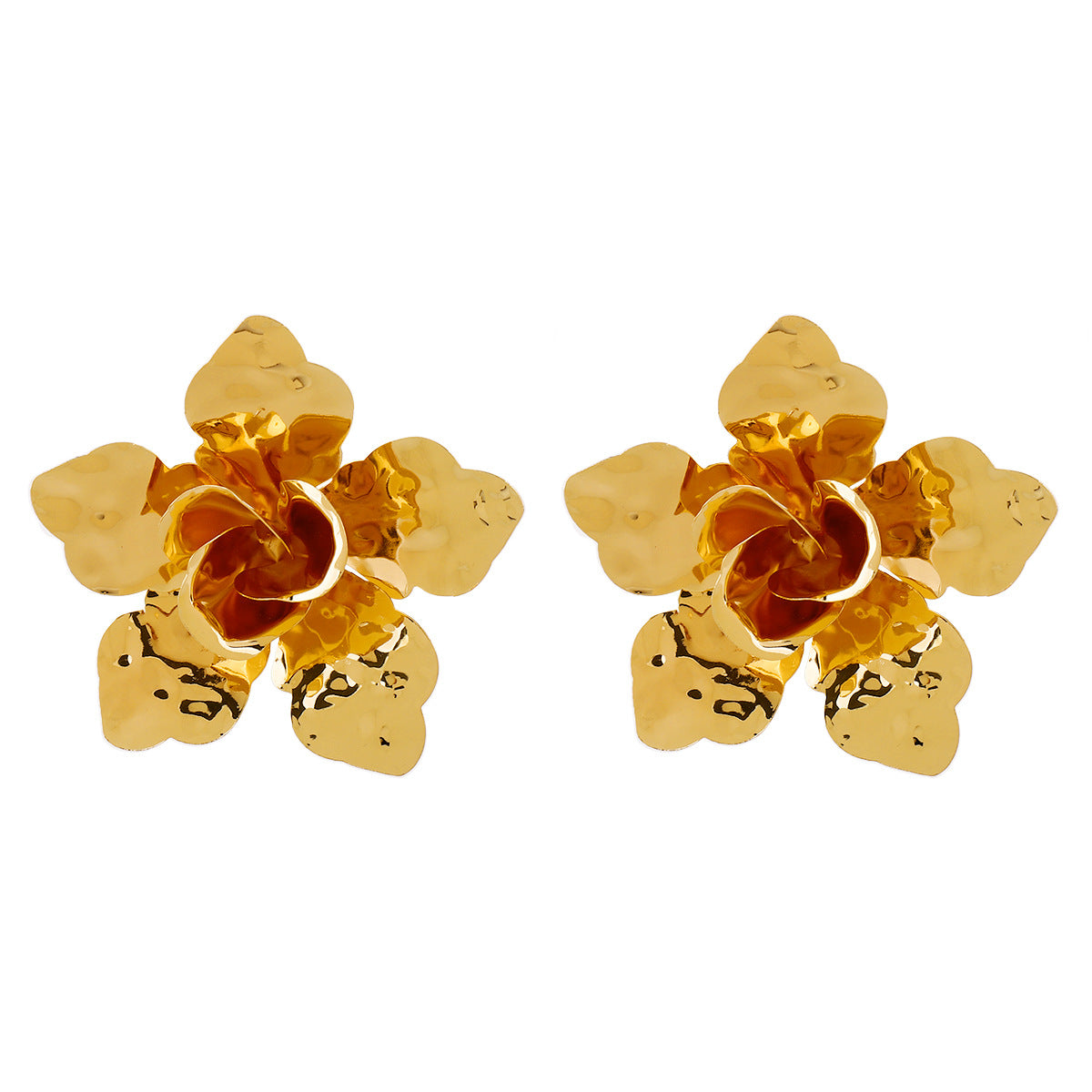 Pendientes florales de esmalte vintage con temperamento