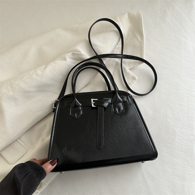 Bolso de mano sencillo de color sólido y gran capacidad