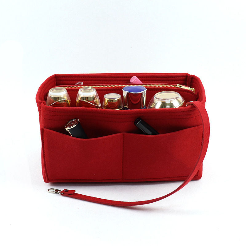 Bolsa de cosméticos interior de fieltro plegable de moda para mujer