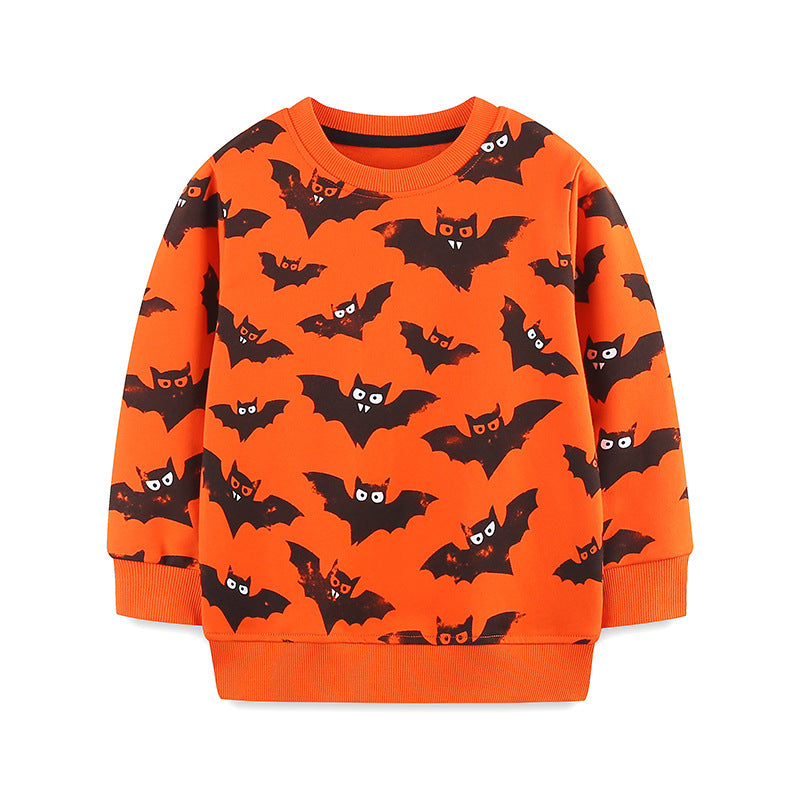 Kids Toddler Boys Girls Casual Halloween Bat Sweater