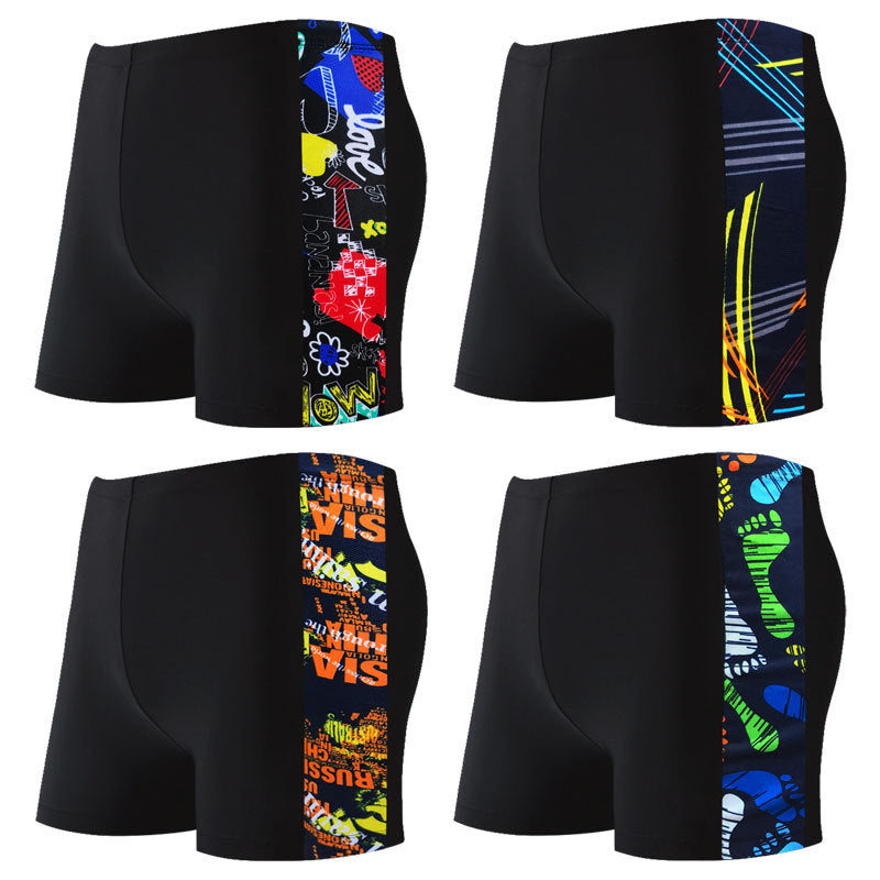 Maillot de bain imprimé slim fit à lacets et très élastique pour homme