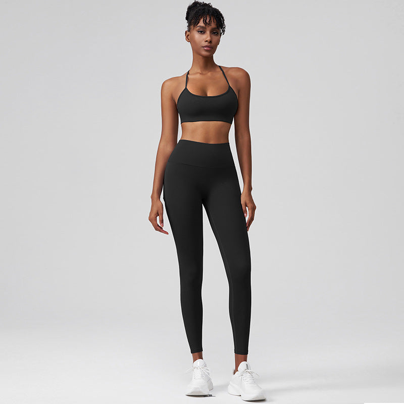 Women Fashion Yoga Solid Color Sports Set