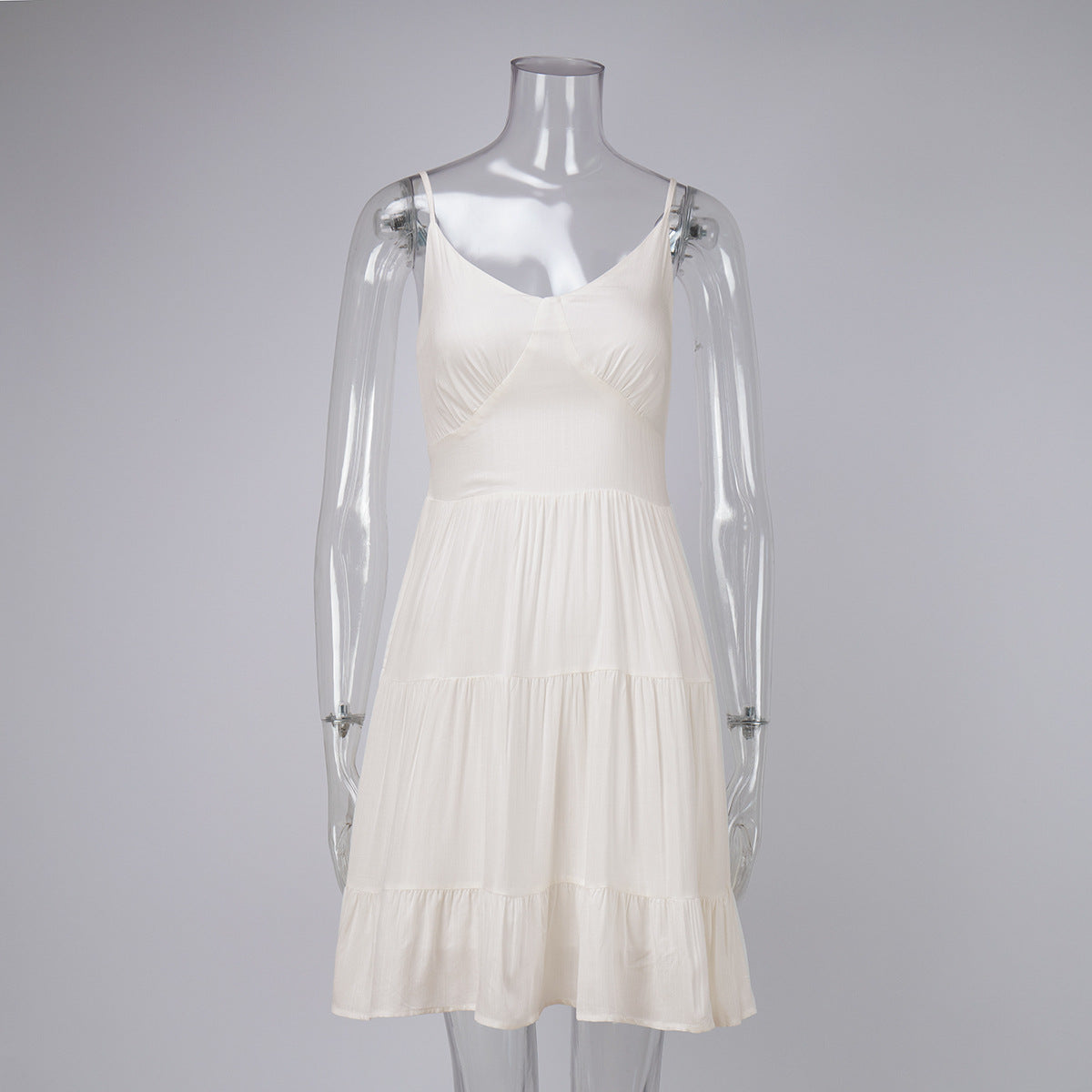 Robe moulante sans manches en coton à taille haute pour femme