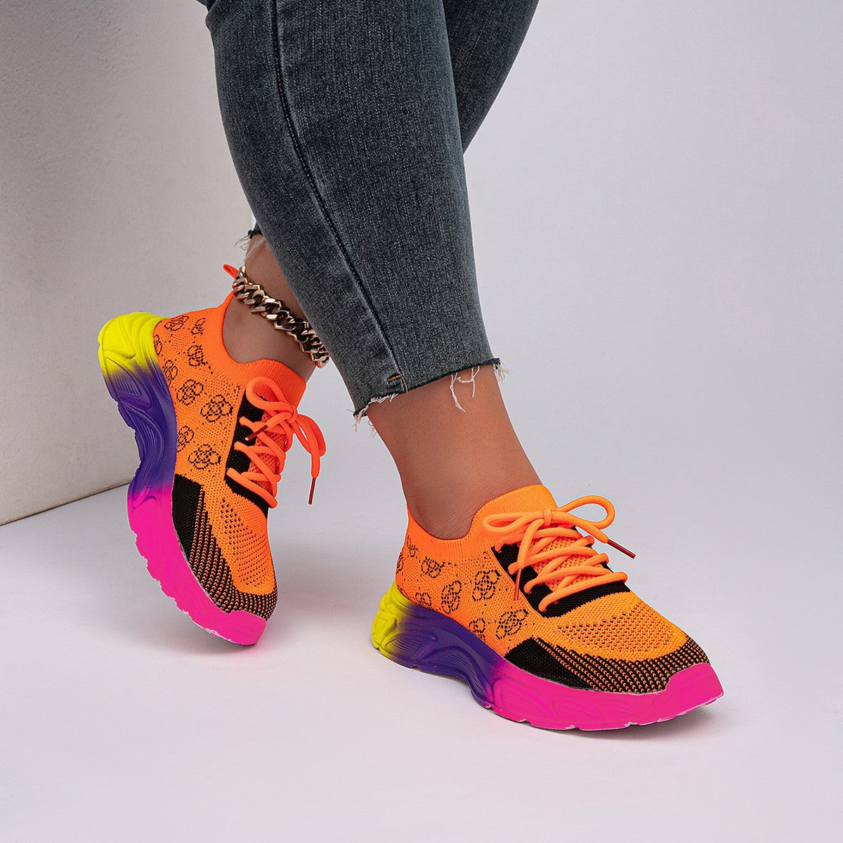 Women Casual Mesh Breathable Platform Sneakers