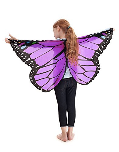 Capa con tiras de mariposa pequeña y decoración bonita para niños