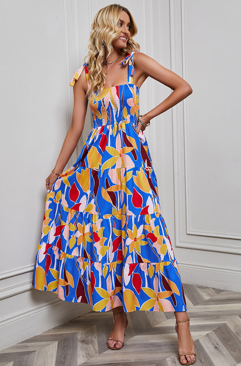 Vestido largo informal de vacaciones para mujer, sin espalda y a la moda