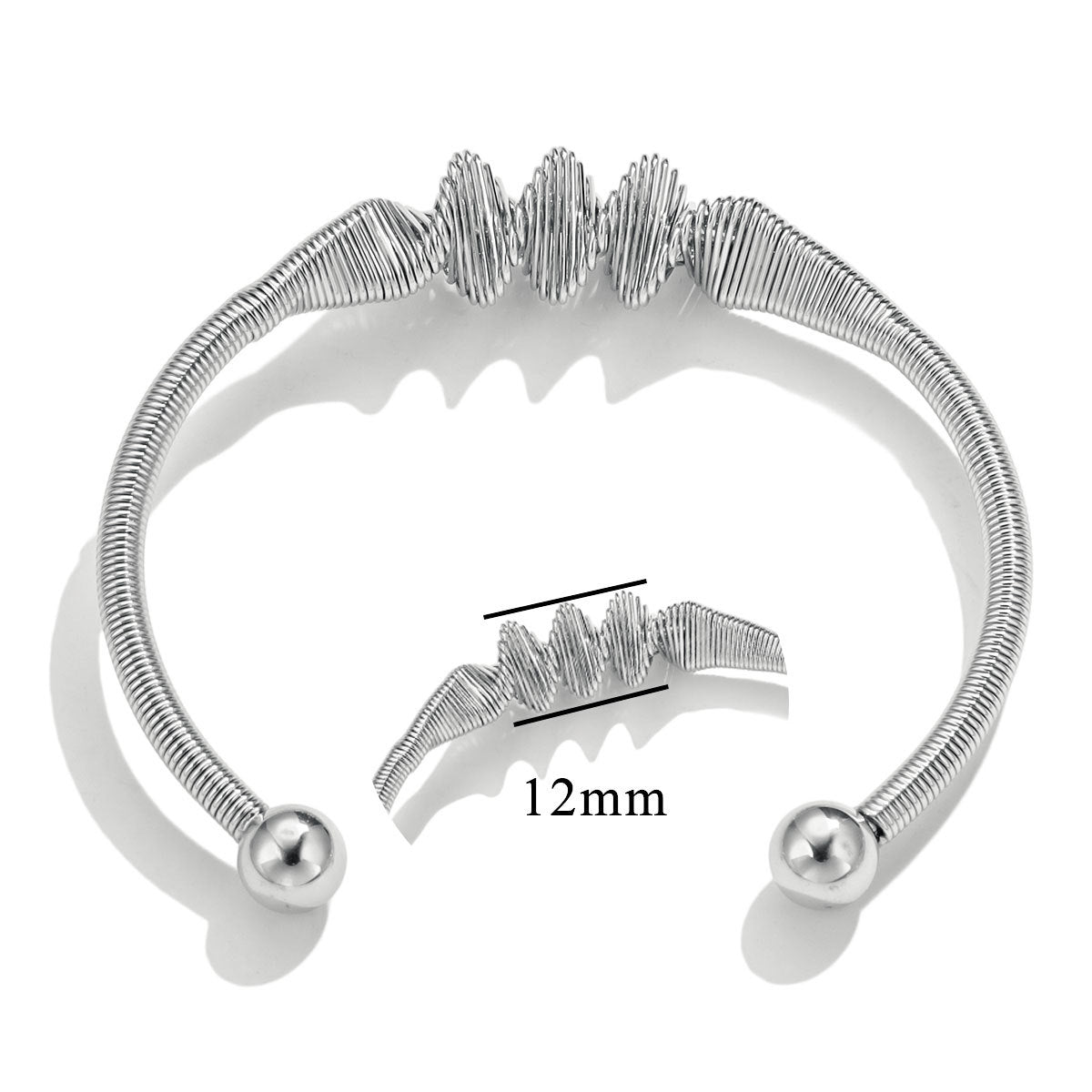 Women Bohemian Titanium Steel Spring Adjustable Bracelet