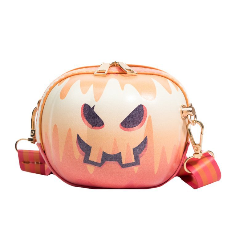 Bolso bandolera creativo de calabaza con dibujos animados de Halloween para mujer