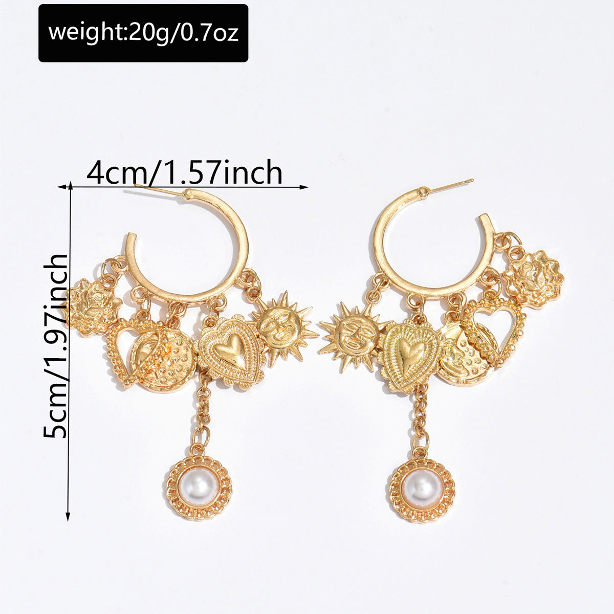Fashion Alloy Pearl Tassel Earrings for Modern Style