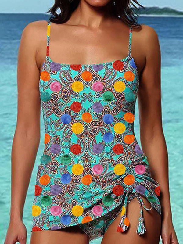 Maillot de bain décontracté pour femme, motif graphique, idéal pour les vacances d'été