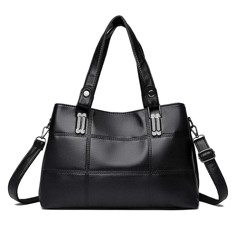 Sac à main simple et uni multicouche en PU pour les affaires