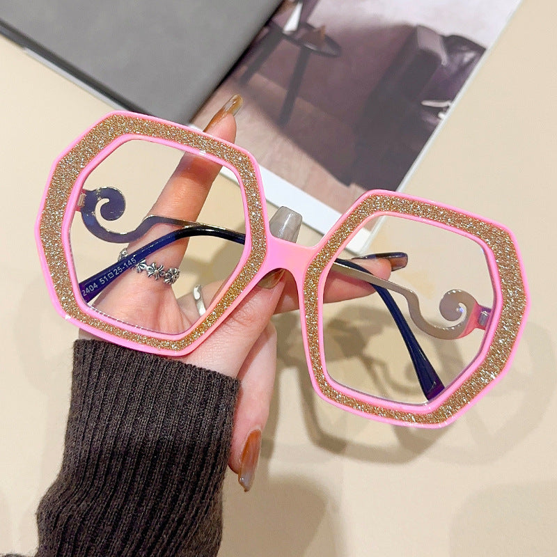 Cadre en verre brillant avec strass pour femme