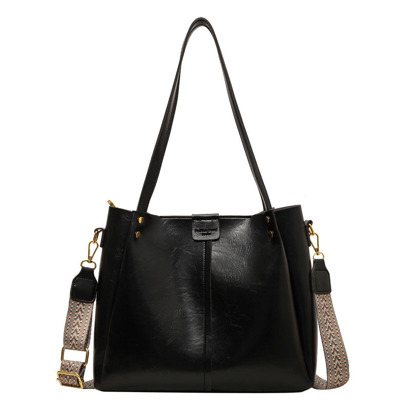 Bolso de mano retro de gran capacidad para mujer