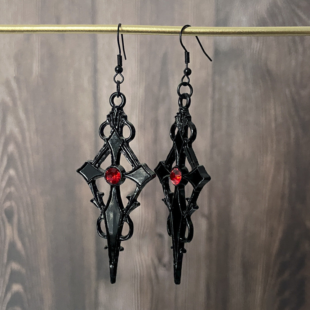 Boucles d'oreilles gothiques vintage pour femmes, mode Halloween