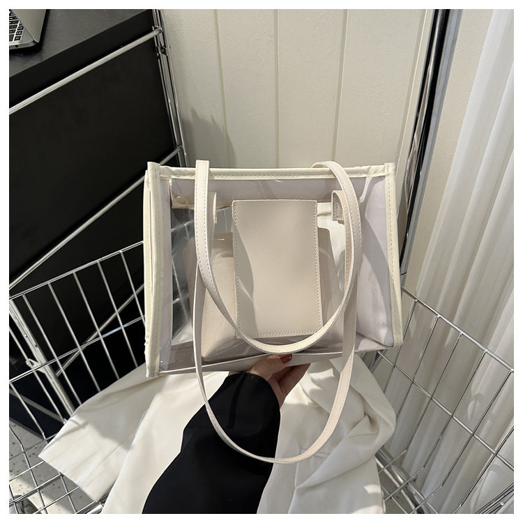 Summer Transparent Large Capacity Pvc Tote Bag